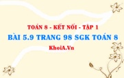 Bài 5.9 trang 98 SGK Toán 8 tập 1 Kết nối tri thức